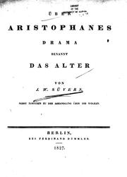Cover of: Über Aristophanes drama benannt das Alter