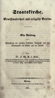 Cover of: Staatskirche, Gewissensfreiheit und religiöse Vereine