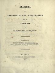 Cover of: Algebra