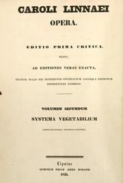Cover of: Systema, genera, species plantarum uno volumine