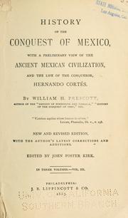 Cover of: History of the conquest of Mexico
