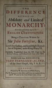 Cover of: Difference between an absolute and limited monarchy