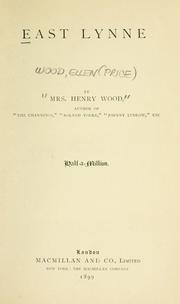 Cover of: East Lynne