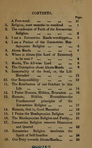 Cover of: A catechism of the Zoroastrian religion