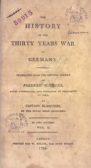Cover of: Geschichte des dreissigjährigen Kriegs