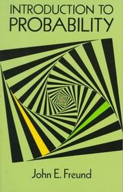 Cover of: Introduction to probability