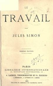 Cover of: Le travail