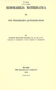 Cover of: On mathematics