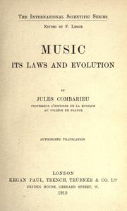 Cover of: Music, its laws and evolution: Authorized translation.