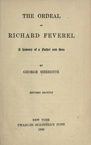 Cover of: The ordeal of Richard Feverel