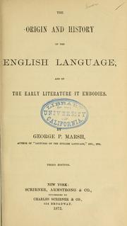 Cover image for The Origin and History of the English Language