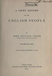 Cover of: A short history of the English people