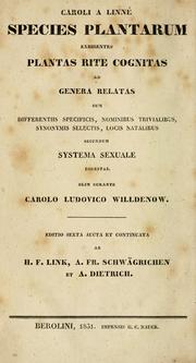 Cover of: Species plantarum