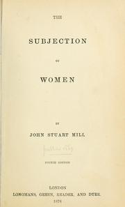 Cover of: The Subjection of Women