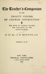 Cover image for The Teacher's Companion to the Trinity Course of Church Instruction