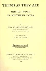Cover of: Things as they are