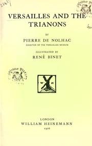 Cover of: Versailles and the Trianons