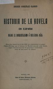Cover of: Historia de la novela en España