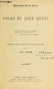 Cover of: Poems by John Keats