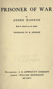 Cover of: Prisoner of war