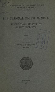 Cover of: The national forest manual