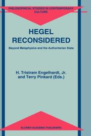 Cover of: Hegel reconsidered