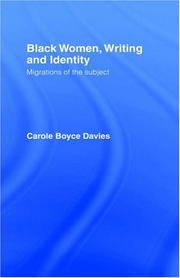Cover of: Black women, writing, and identity
