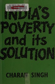 Cover of: India's poverty and its solution