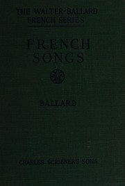 Cover of: French songs