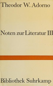 Cover of: Noten zur Literatur