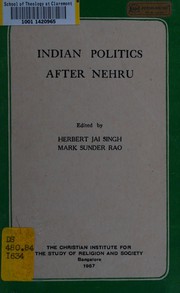 Cover of: Indian politics after Nehru