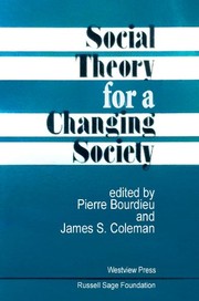 Cover of: Social theory for a changing society