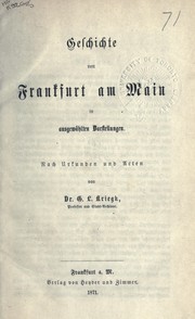 Cover of: Geschichte von Frankfurt am Main in ausgewählten Darstellungen
