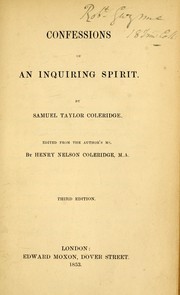 Cover of: Confessions of an inquiring spirit