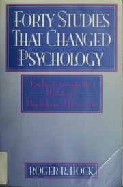 Cover of: Forty studies that changed psychology