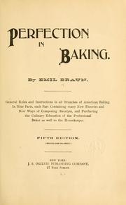 Cover of: Perfection in baking