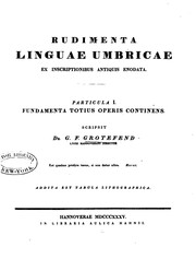 Cover of: Rudimenta linguae Umbricae