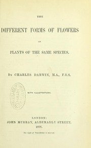 Cover of: The different forms of flowers on plants of the same species