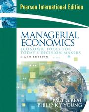 Cover of: Managerial economics