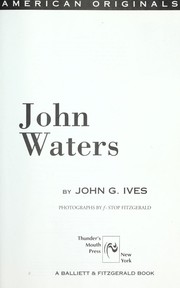 Cover of: John Waters