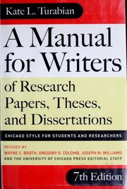 best books about Academic Writing A Manual for Writers of Research Papers, Theses, and Dissertations