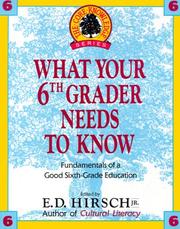 Cover of: What your sixth grader needs to know