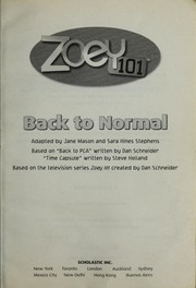 Cover of: Back to Normal (Zoey 101 #5)