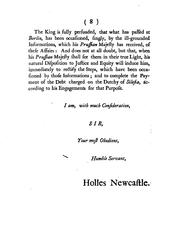 Cover of: The Duke of Newcastle's letter