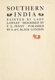 Cover of: Southern India, painted by Lady Lawley