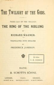 Cover of: Der Ring des Nibelungen