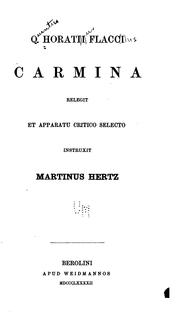 Cover of: Carmina