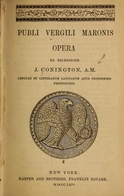 Cover of: Publi Vergili Maronis opera