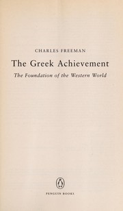 Cover of: The Greek achievement: the foundation of the Western world
