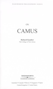 Cover of: On Camus